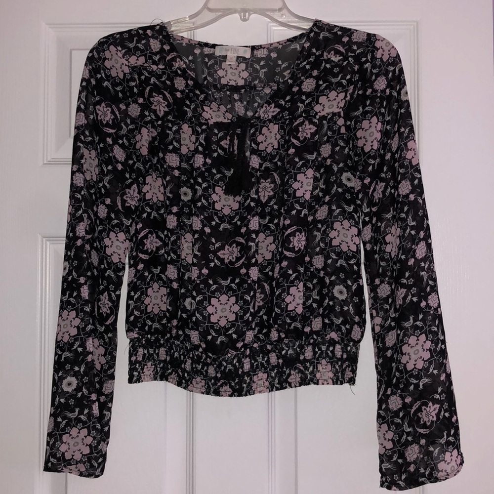 Floral sheer top